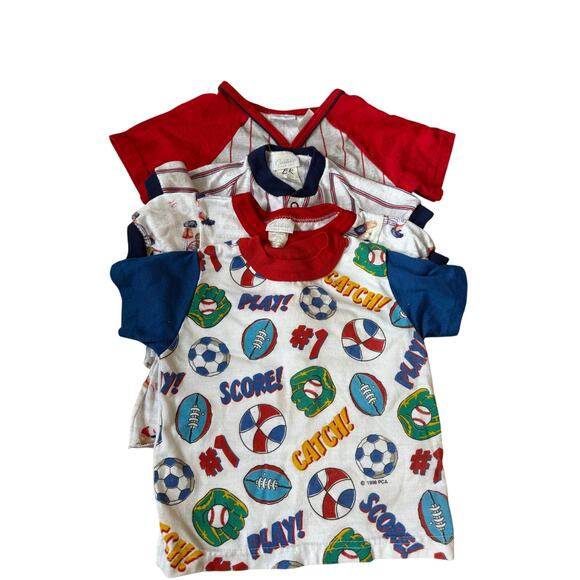 Vintage sporty boys t shirt bundle baseball 3t 1990s - Picture 3 of 5